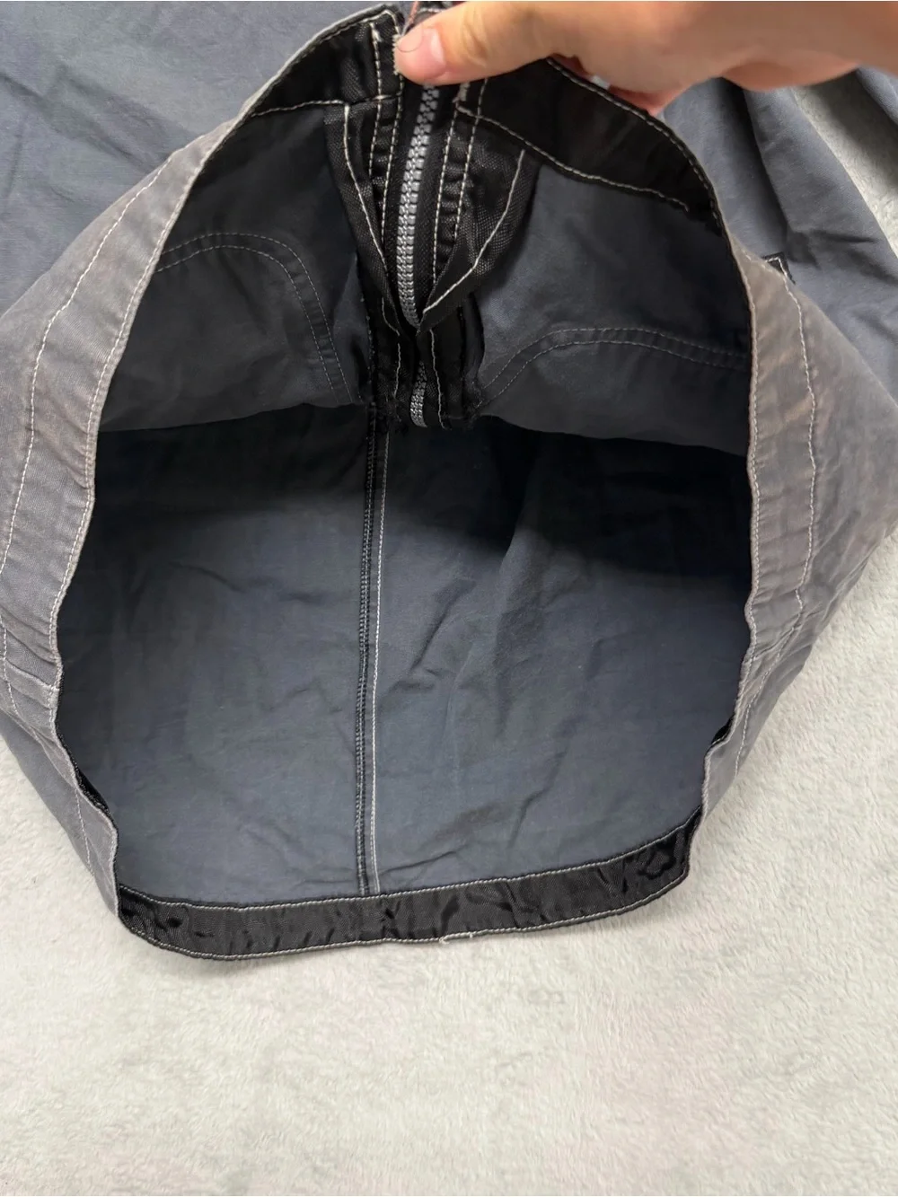 Vtg Gray Faded Hooded Jacket Gorpcore Workwear Utility Zip Russia Made Men’s L